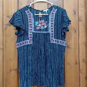 Size small Embroidered top